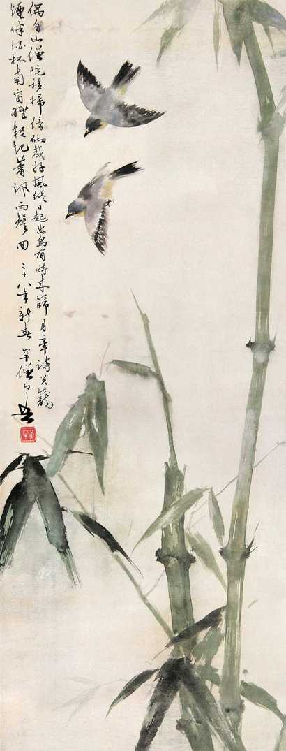 黄幻吾 花鸟 立轴